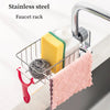 Stainless Steel Faucet Storage Rack, Sponge Holder, Adhesive Sink Caddy Organizer