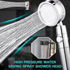 360 Degrees Rotating High Pressure Shower Heads, Handheld Turbo Fan Shower