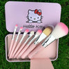 (Pack of 2) Hello Kitty Complete Makeup Mini Brush Kit with A Storage Box – Set of 7 Pieces