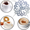 Pack Of 32 Pcs Coffee Stencil Template Set