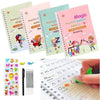 (Pack of 4) Magic Practice Copybook for Kids, Children Reusable Handwriting Practice Copy Books for Preschools Magic Workbook Letter Writing Book